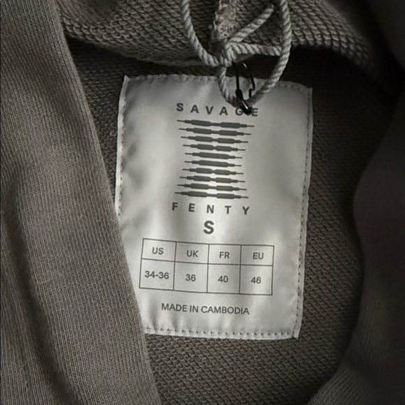 Essential Terry Scope Logo- Savage X Fenty Raglan Hoodie - Small - Picture 8 of 8